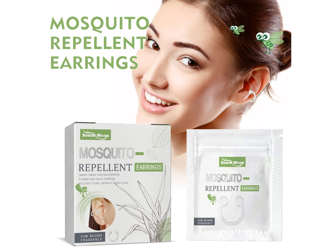 Pendientes repelentes de mosquitos para niños y bebés, con citronela natural y aceite de menta, 7 unidades.