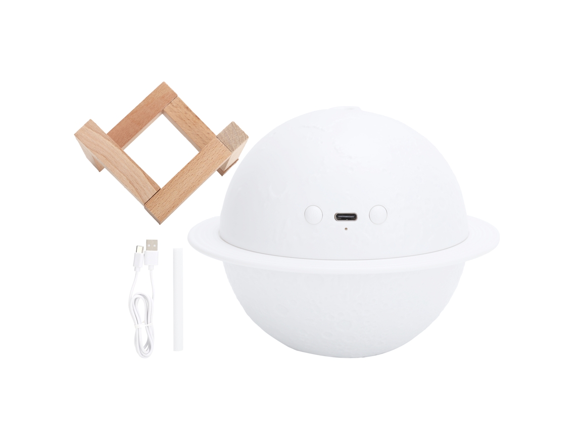 Humidificador de aire con forma de planeta, difusor de aroma de 200 ml con luz USB, gran capacidad, para decoración del hogar