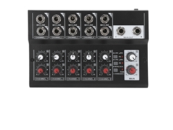 Misturador De Áudio Estéreo Portátil 10 Canais, Amplificador Para Karaokê, Microfone, Eu Plug, Metal, Modelo 2100