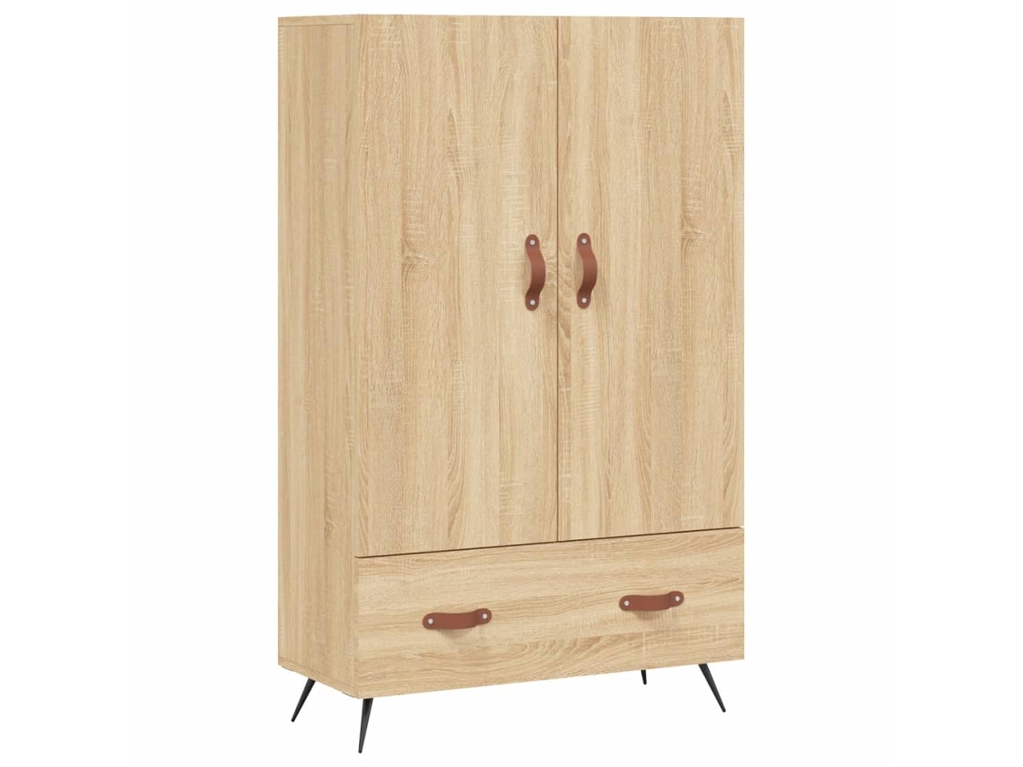 Aparador Alto Madera De Ingeniería Roble Sonoma 69,5x31x115 Cm