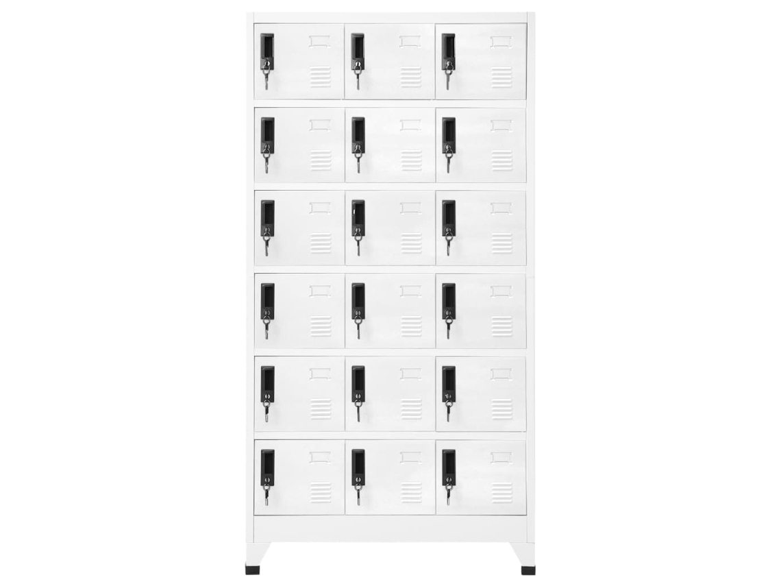 Taquilla 90x40x180 cm Acero Blanco MAISON EXCLUSIVE