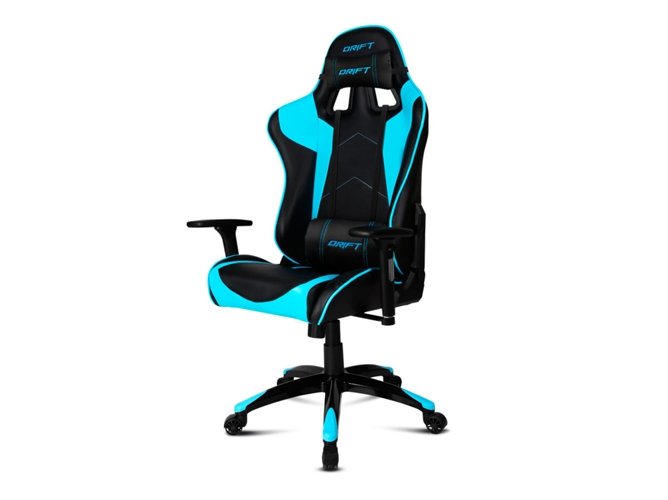 Silla Gaming DRIFT DR300 (Hasta 150 kg - Elevador a Gas Clase 4 - Negro y Azul)