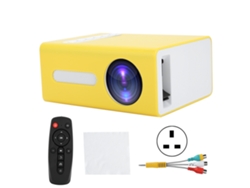 Projetor Portátil Led Mini Doméstico Com Controle Remoto Av Hdmi Usb 320x240 Brilho Aumentado 50%