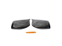Cubiertas de espejos retrovisores de fibra de carbono negras para BMW Serie 5 (e60 E64, 2004-2008)