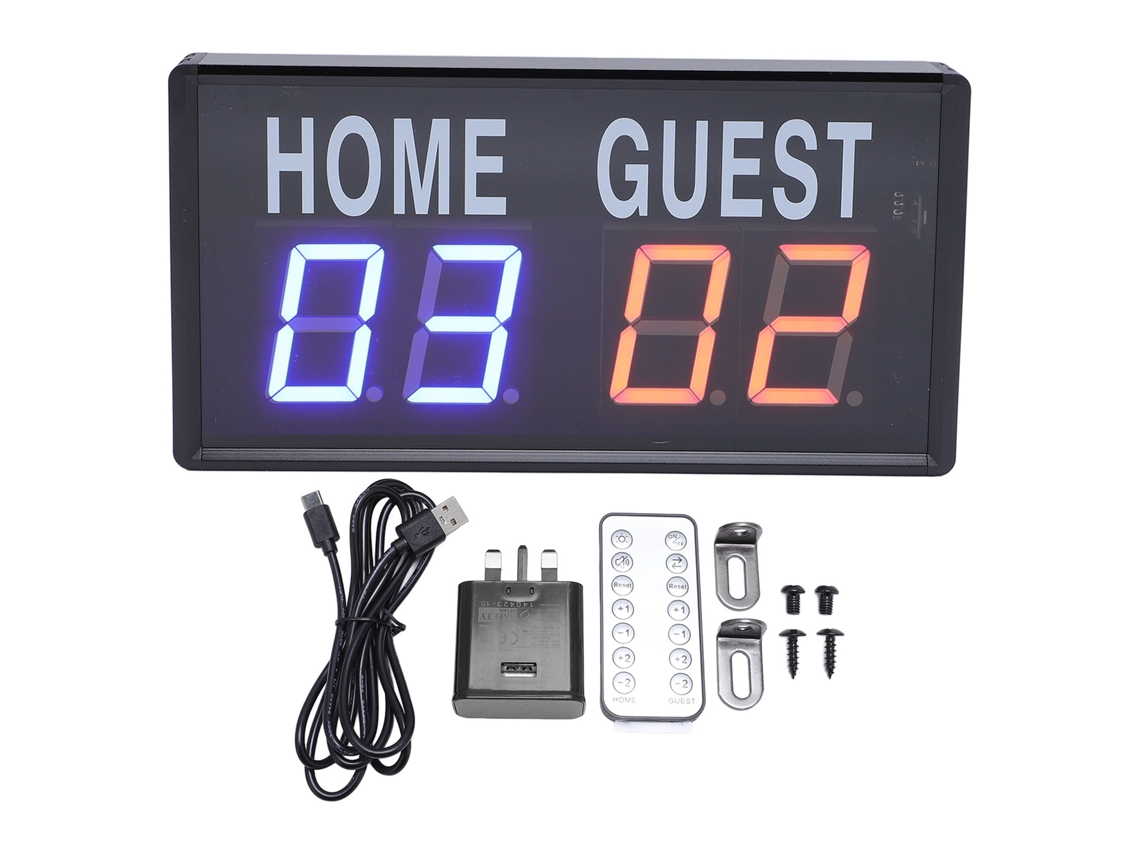 Marcador Electrónico De Baloncesto Con Control Remoto, Pantalla Led Portátil Para Voleibol Y Bádminton, Alimentado Por Usb.