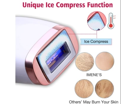 Depilación láser para mujeres y hombres, 500.000 flashes IPL Depilación permanente y actualización de compresa de hielo - Depilación para uso CHRON...