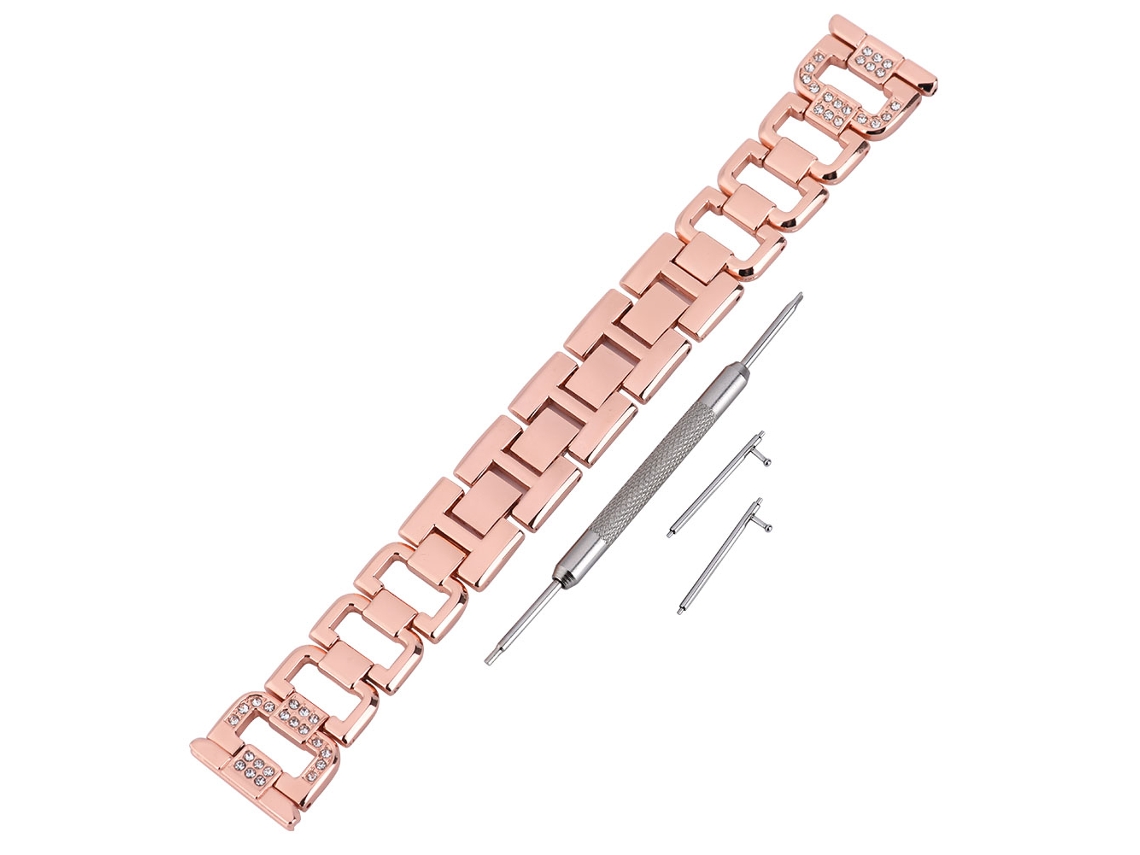 Reemplazar La Correa Del Reloj Con Decoración De Diamantes Compatible Con Fitbit