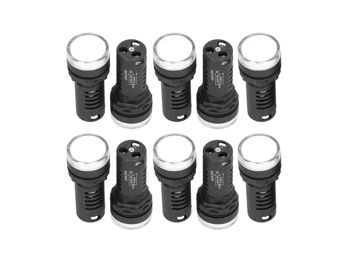 10 Luces Indicadoras Led Rojas Y Verdes De Bajo Consumo Para Motores De 220 V (ca/cc)