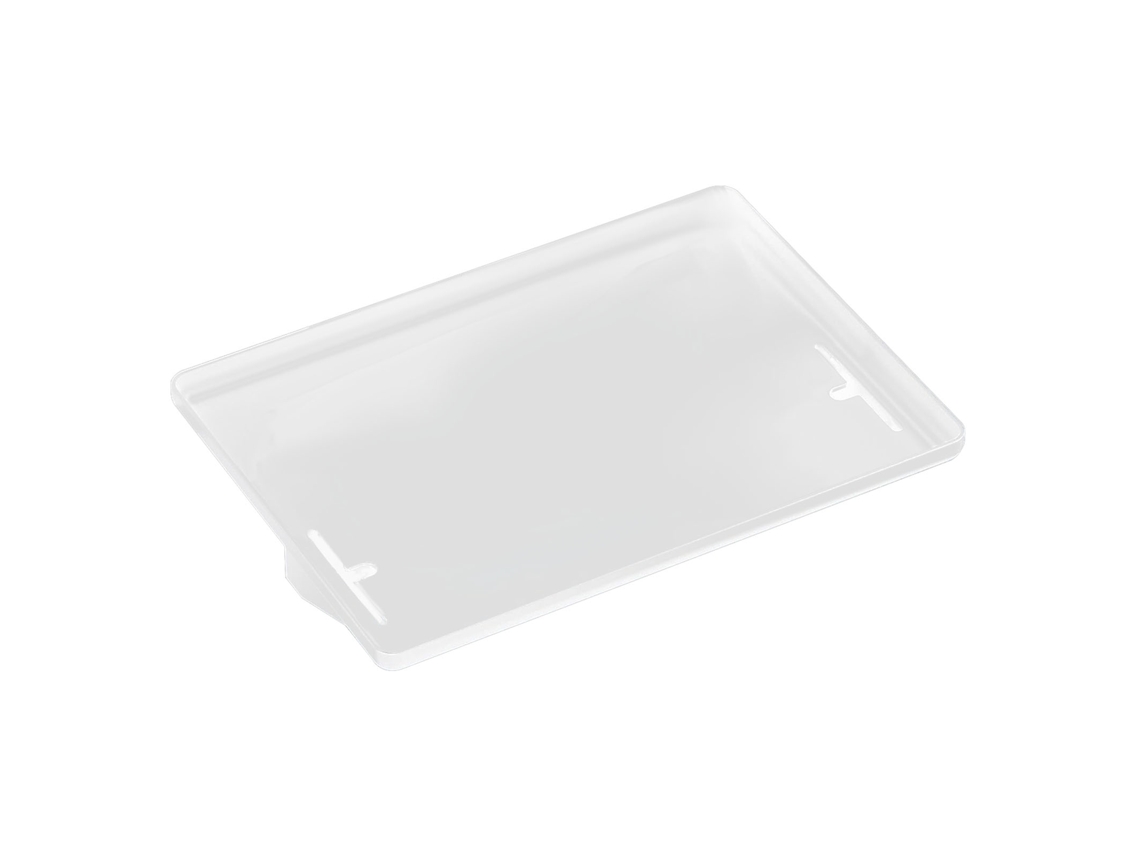 Estante organizador de mesilla de noche de plástico blanco para dormitorio