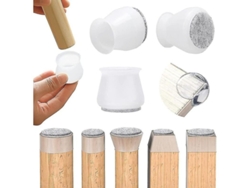 2026-protectoras De Patas De Silla De Silicona Con Felpa, 16 Piezas, Antideslizantes, Para Suelos Duros