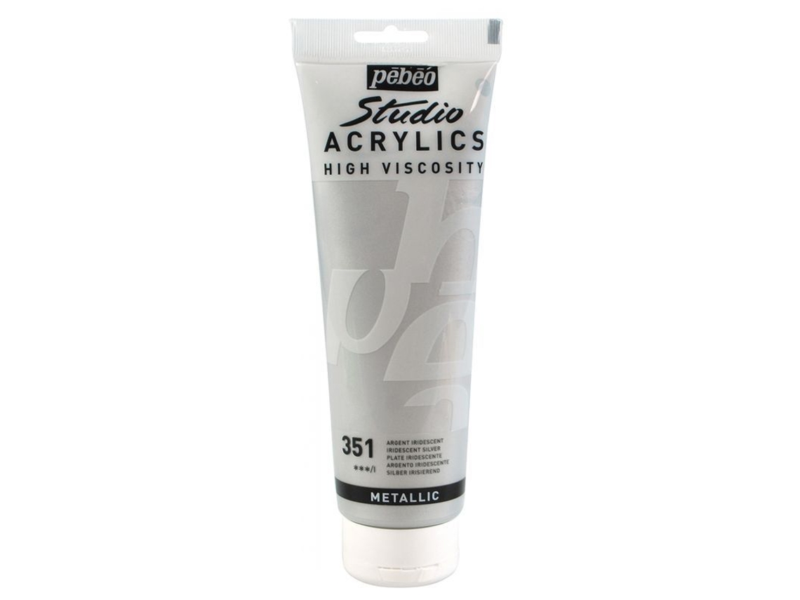 Tinta Acrílica PÉBÉO (Metalizada - Plata - 250ml)
