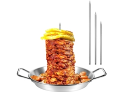 Bandeja De Churrasco Independente De Aço Inoxidável