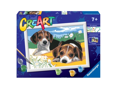 Ravensburger Pintar por Números Cachorros Jack Russell.