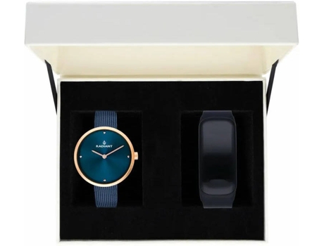 Conjunto Reloj + Reloj de Actividad RADIANT Mujer (Acero Inoxidable - Azul)