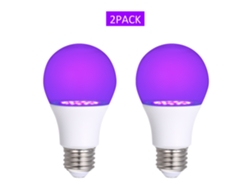 Lámpara Led Uv Tomshine E27 De 7w Con 21 Led, 385-400nm, Paquete De 2 Unidades Para Fiestas Y Pintura Corporal.