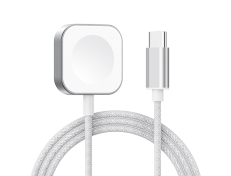 Cargador magnético con interfaz tipo C para Apple Watch (plateado)