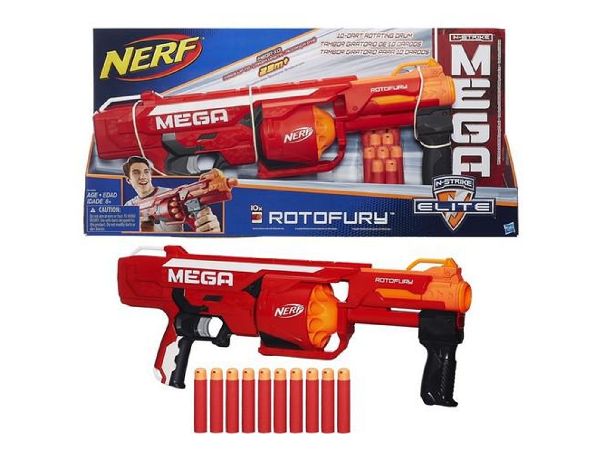 Lanzador Nerf HASBRO Mega Rotofury