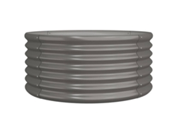 Jardinera VIDAXL Gris Acero (80 x 80 x 36 cm)