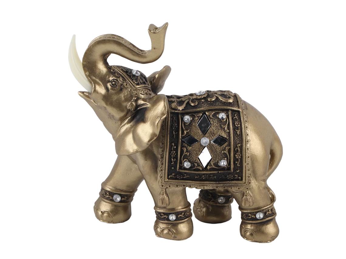 Elegante estatua decorativa de elefante dorado, regalo M