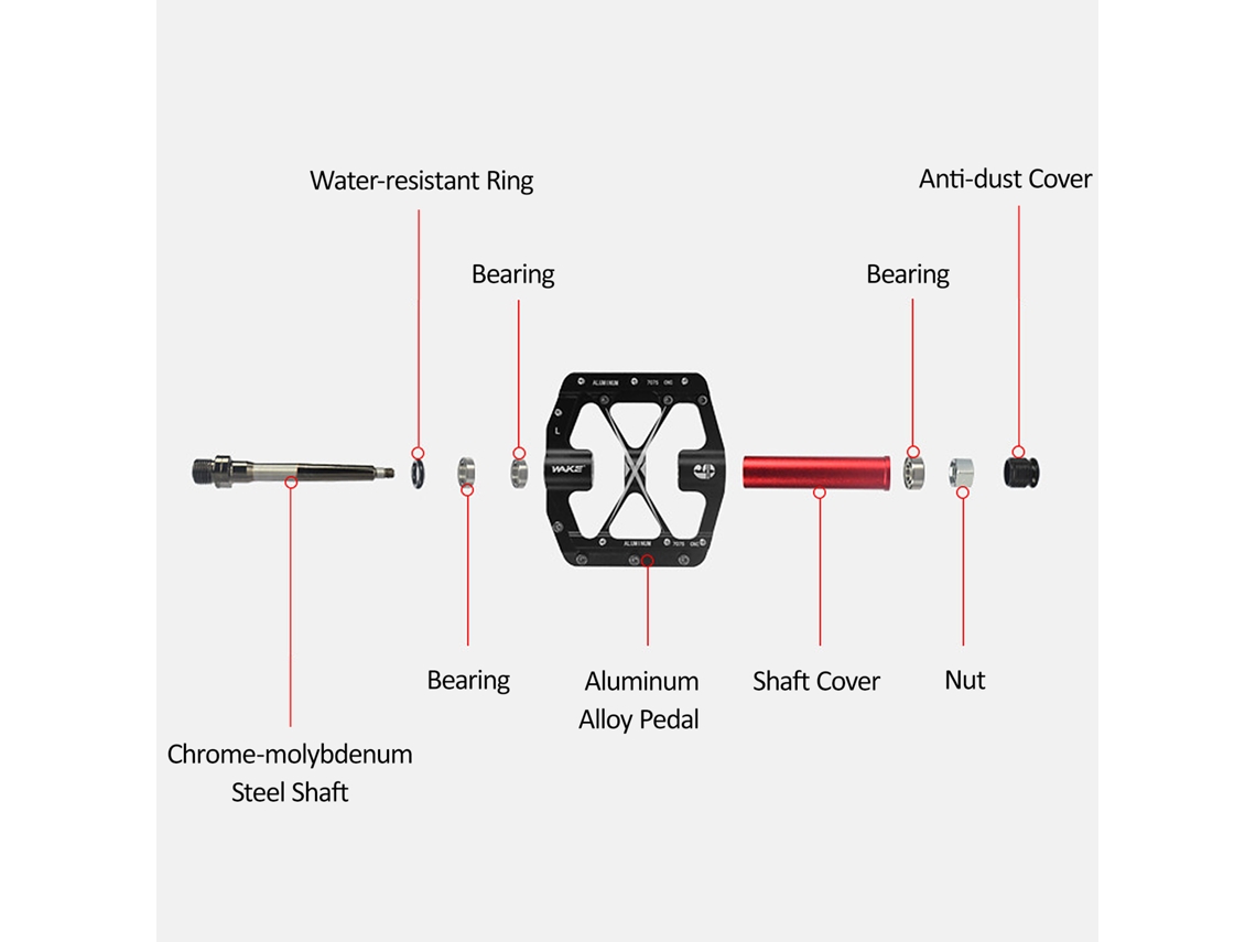 Pedal de bicicleta de aleación de aluminio duradero y resistente
