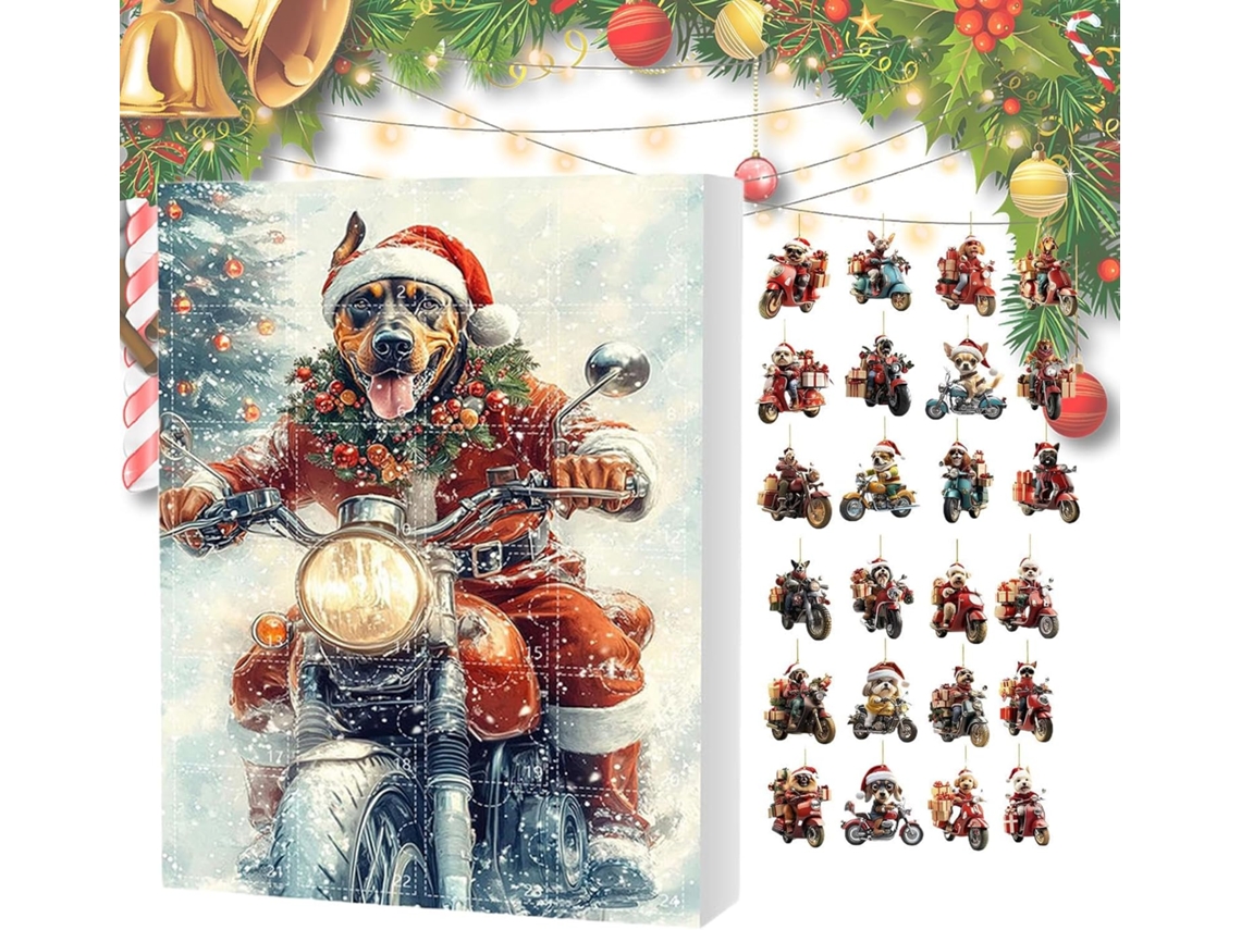 Amantes De Los Perros - Calendario De Adviento 2025 - 24 Días - Cuenta Regresiva De Acrílico 2d - Decoración