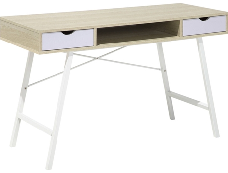 Escritorio BELIANI Clarita de MDF Madera clara 120x48x77