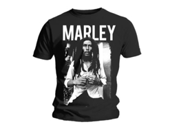 Camiseta ROCK OFF Bob Marley Black & White (Talla: XL)