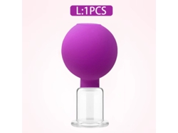 (color Rosa L) Copa De Masaje De Goma, Elevación De La Piel Facial Por Vacío, Tamaños S, M, Xl