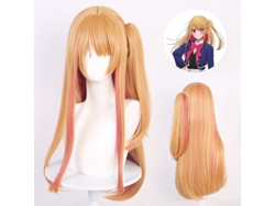 Peluca De Cosplay Ruby Hoshino | Cabello Rubio Con Mechas Rosa, Estilo Auténtico Para Oshi No Ko