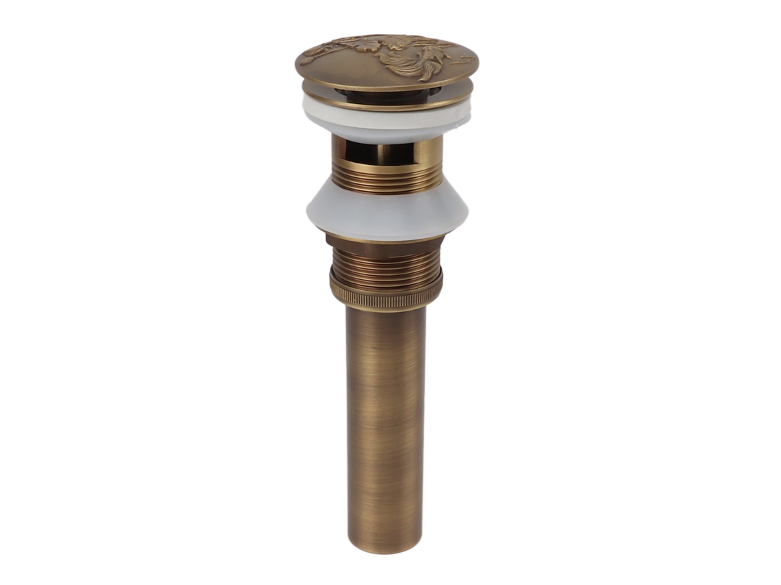 Desagüe De Cobre Puro Para Fregadero De Cocina Y Baño Con Válvula Antifugas.
