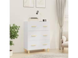 Aparador De Madera Contrachapada Blanco 70x34x90 Cm
