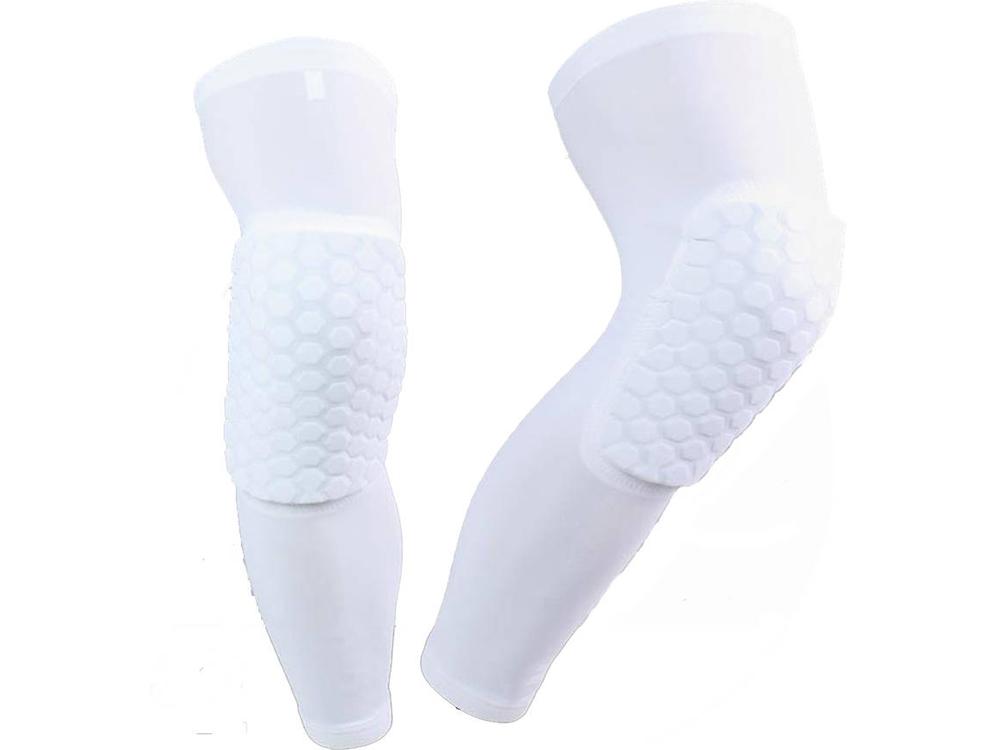 Protector de Pierna para Baloncesto Antideslizante Blanco (M)