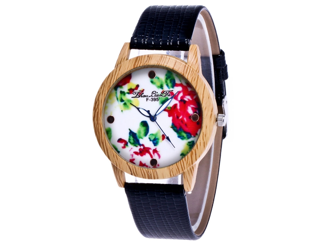 Reloj De Pulsera Analógico De Cuarzo Con Correa De Poliuretano, Estilo Moderno (negro)