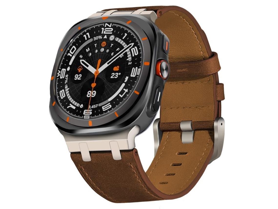 Correa de cuero Crazy Horse CSYY para Samsung Galaxy Watch Ultra (47 mm)