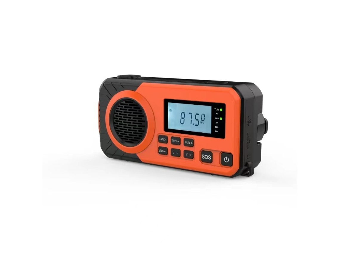 Radio Meteorológica De Emergencia Noaa, Radio Am/fm De Manivela Con Alerta Sos (naranja), Chrui