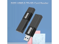Lenovo D231 Usb3.0 Lector De Tarjetas Sd+tf De Alta Velocidad 2 En 1 Con Carcasa Portátil De Abs