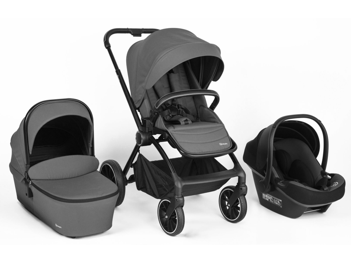 Cochecito 3 En 1 Con Silla De Auto Babygo Harmony Grey