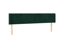 Maison Exclusive - Cabecero De Terciopelo Verde Oscuro 163x16x78/88 Cm