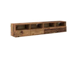 Maison Exclusive - Gabinetes De Pared Para Tv 2 Pcs Madera Vieja 80 X 30 X 30 Cm