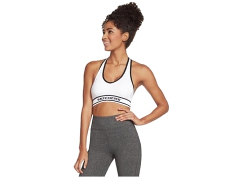 Sujetador Deportivo para Mujer SKECHERS Blanco para Fitness (XL)