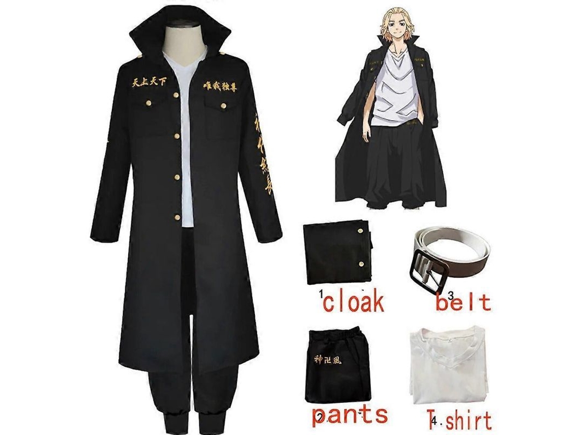 Disfraz De Mikey De Sano Manjiro De Tokyo Revengers - Chaqueta, Capa Y Pantalones - Unisex