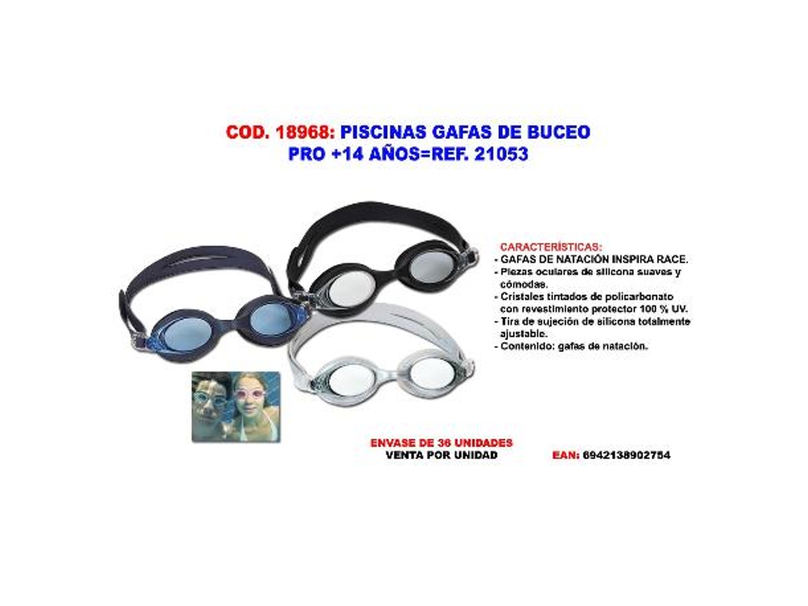 Piscinas gafas de buceo pro +14 años 21053