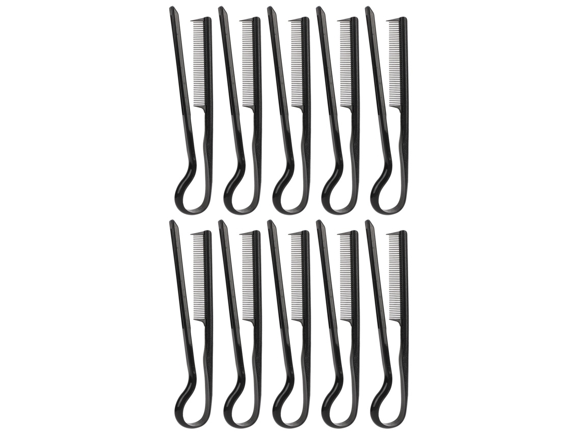 2026 10 Pentes de Cabelo em Forma de V para Estilismo com Dentes Redondos Resistentes Ao Calor para Alisamento e Penteado