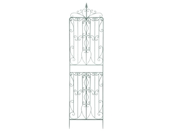 Enrejado de jardín, diseño de hierro resistente, soporte vertical que ahorra espacio, verde claro.