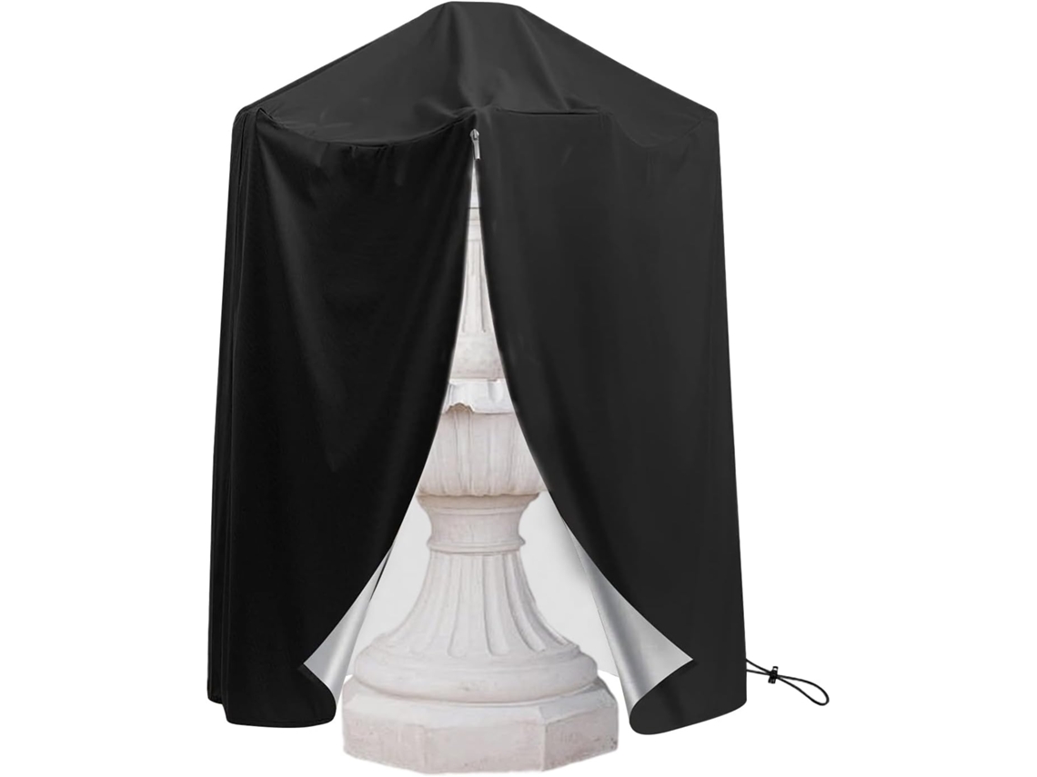 Cubiertas Para Fuentes De Exterior, Cubiertas Para Fuentes De Jardín, Protección Contra El Viento Con Cordón Ajustable