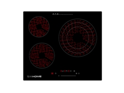 Placa Vitrocerámica Sixhome Sxhpv60n1 60 Cm 3 Zonas 5700 W Con Triple Zona, Control Táctil Y Temporizador