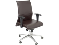 Silla de Escritorio Ejecutiva PYC Albacete XL Marrón con ruedas antiarañazos (Brazos Ajustables - Piel sintética)