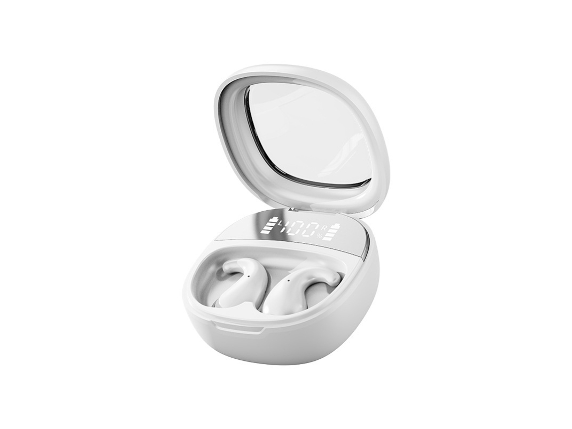 Auriculares inalámbricos TWS con pantalla digital y Bluetooth - Blancos