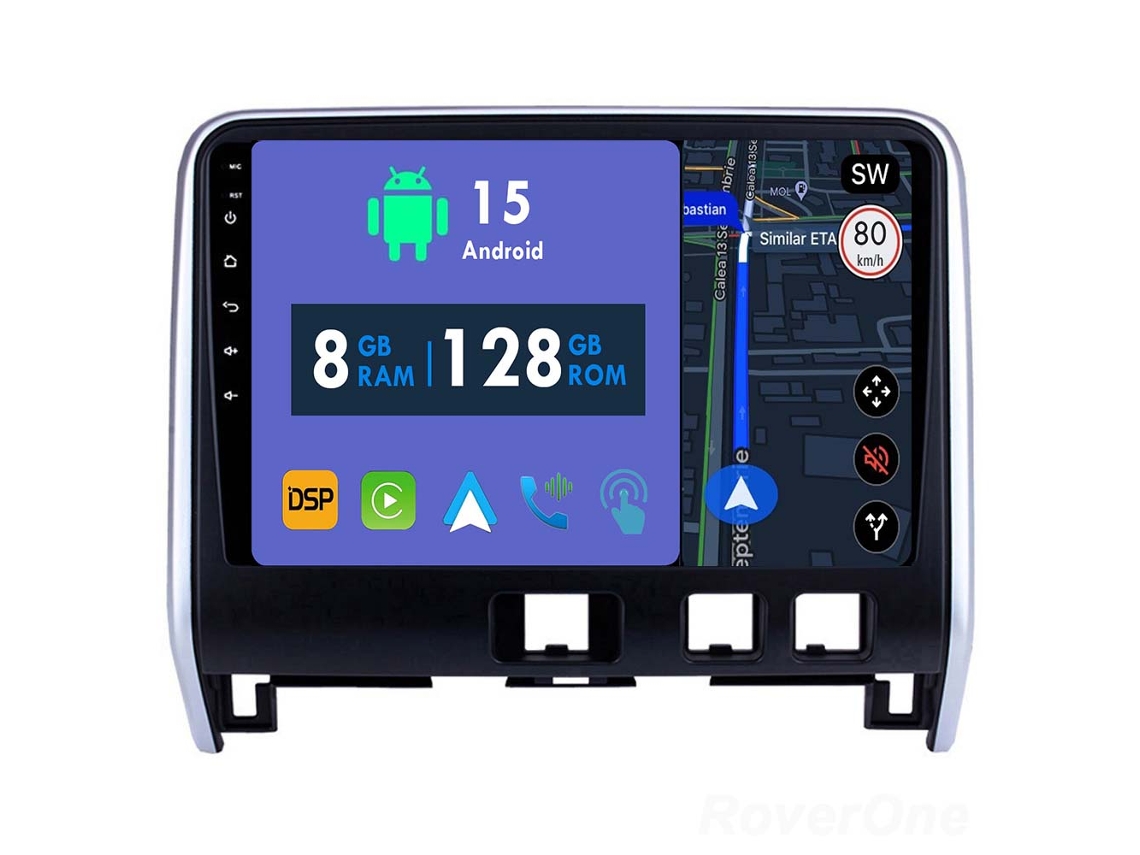 Coche Radio Android Auto Autoradio 8GB RAM 128G ROM CarPlay Navegación GPS Pantalla Táctil RoverOne para Nissan Serena 5 V C27 2016 - 2021 