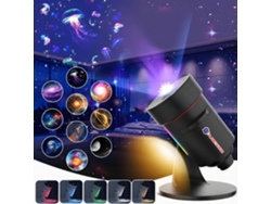 Proyector Galaxy Con 10 Discos De Imagen, Proyección Realista De Estrellas, Espacio, Sistema Solar, Luna Y Nebulosas. Negro Czhhmart